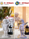 Solar Garden Statues Outdoor Ornaments,Cherub Outdoor Statues with Lantern - Image 4
